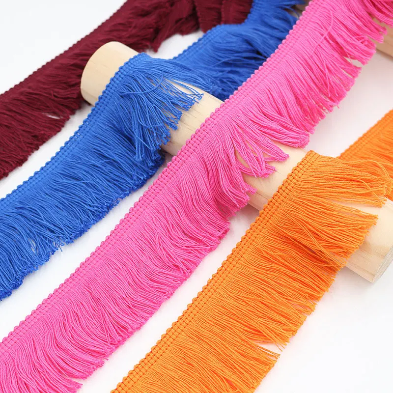 

5cm X 25Meters Long Tassel Fringe Lace Trim for Dress Garment Curtain Decorative Fringes Trimming DIY Sewing Accessories