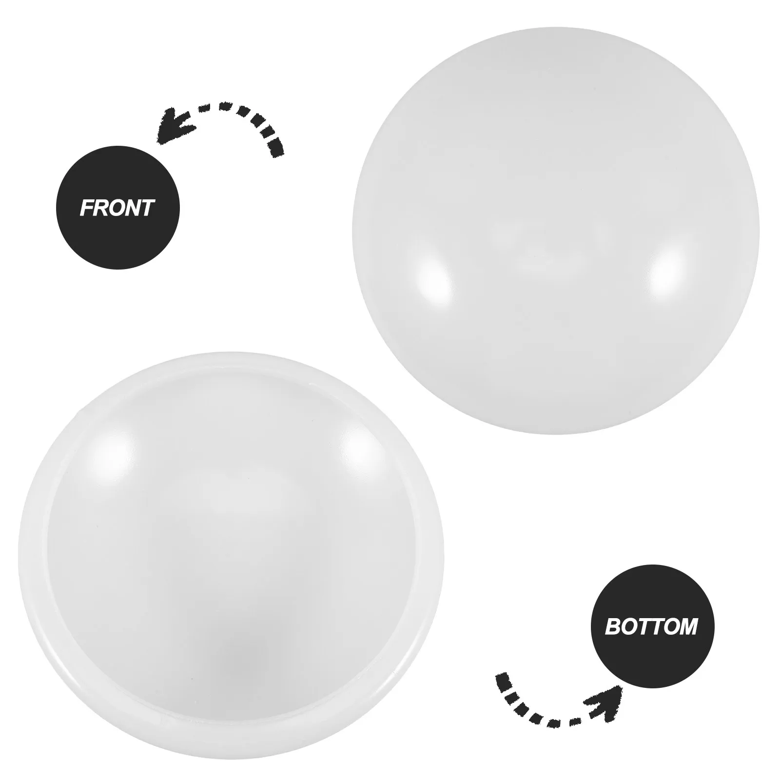 Replacement Round Buckle Ceiling Light Cover White Clip on Lamp Shade for Bedroom Hallway Staircase Emergency Light