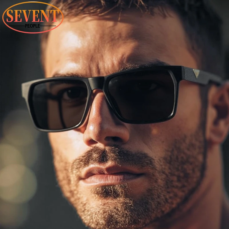 

Retro Polarized Square Sunglasses Men 2025 Luxury Brand Vintage Punk Outdoor Driving Sun Glasses for Male UV400 Protection