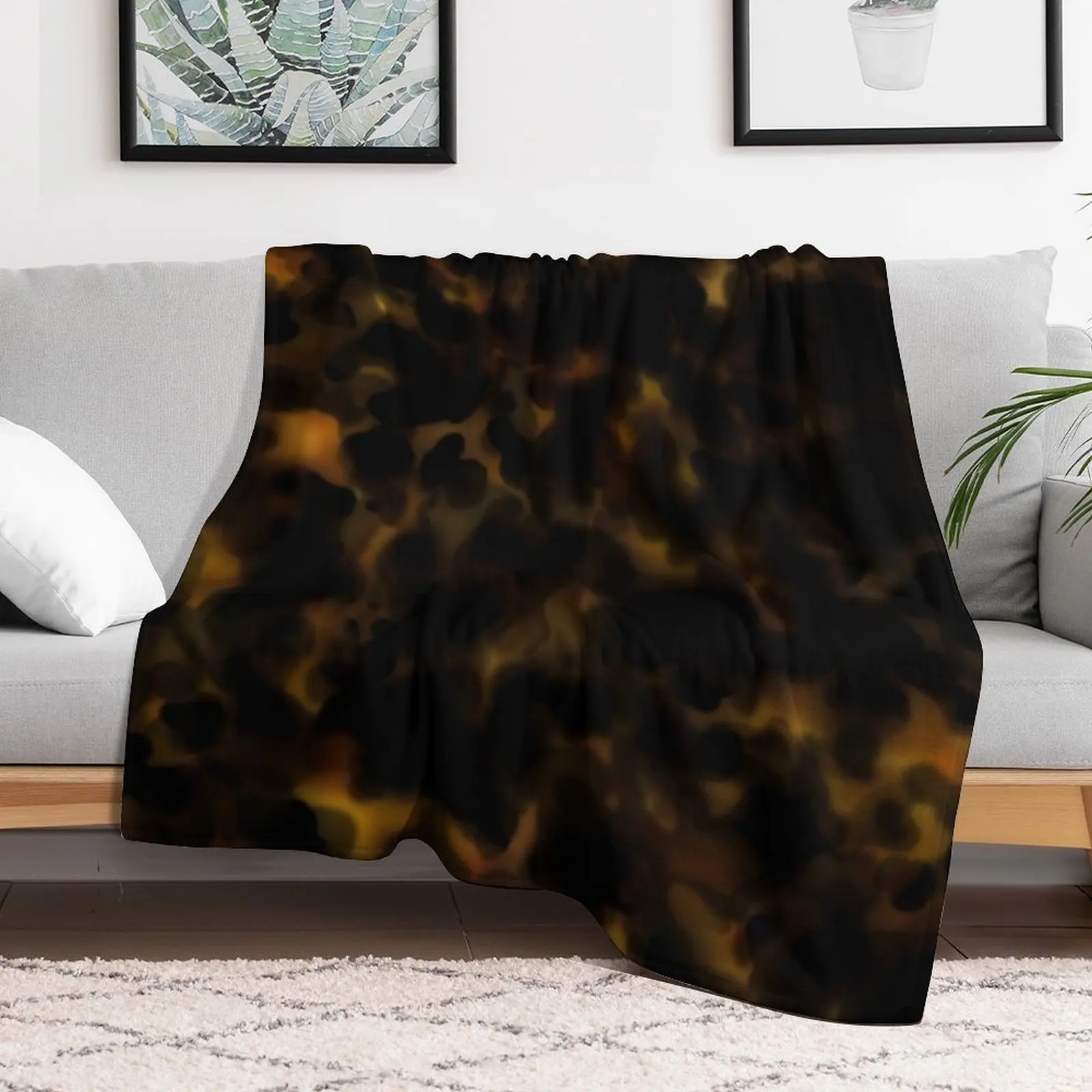 

Tortoise shell classy animal pattern Throw Blanket Polar Decorative Sofa Plaid Blankets