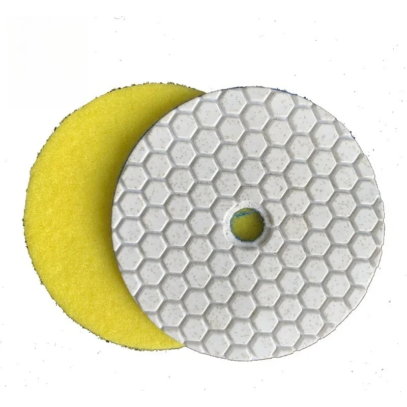 

Good Quality 100mm Wet Use Polishing Pad with Honeycomb Shape Segment High Glossy Surface