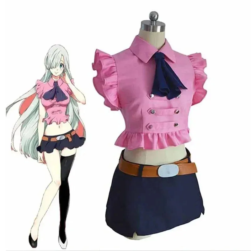 

The Seven Deadly Sins Cos Clothes Sins Heroine Elizabeth Cos Female Short Dress Four Sets of Cosplay Costumes in Stock