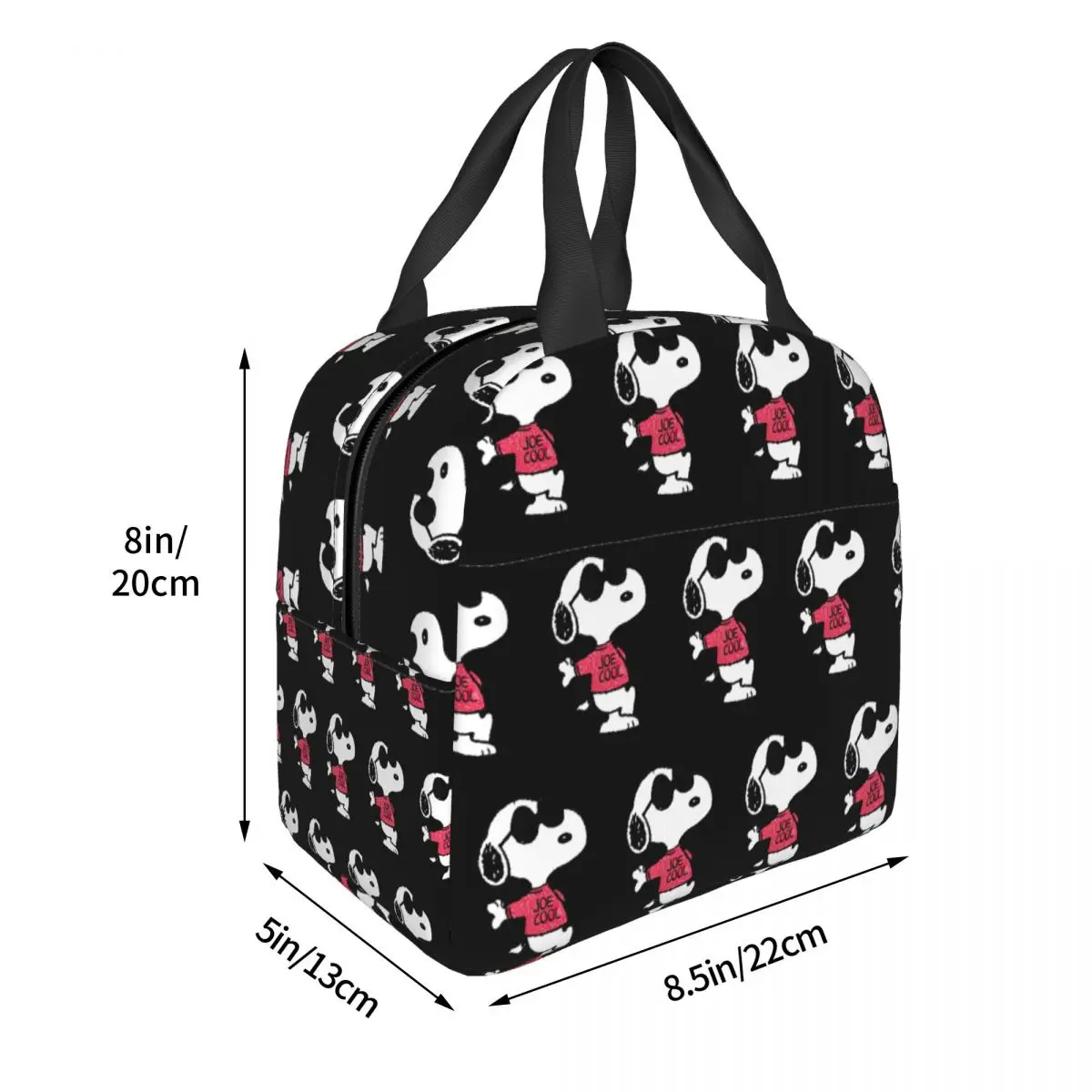 Snoopy Joe Cool Pattern borse per il pranzo isolate contenitore per pasti per cartoni animati borsa termica Tote Lunch Box Office Picnic borse per