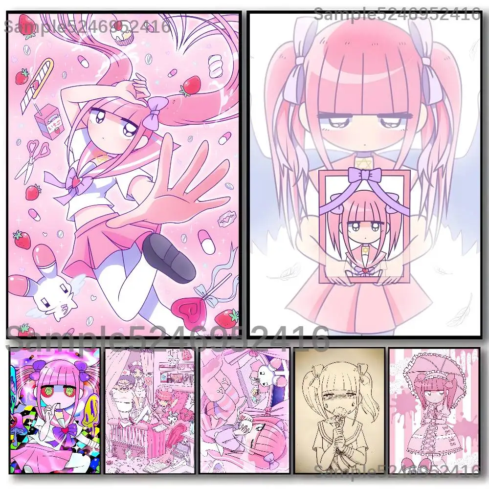 M-Menhera Chan Yamikawaii Poster For Gift Wall Art Decoration Painting Office Decoration Frameless Waterproof