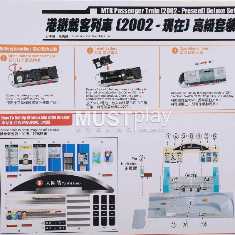 TOMICA Hong Kong MTR Riel de alta velocidad Tuen Ma Line Premium Set Escena de vía de tren, juguetes de regalo para niños mayores de tres años.