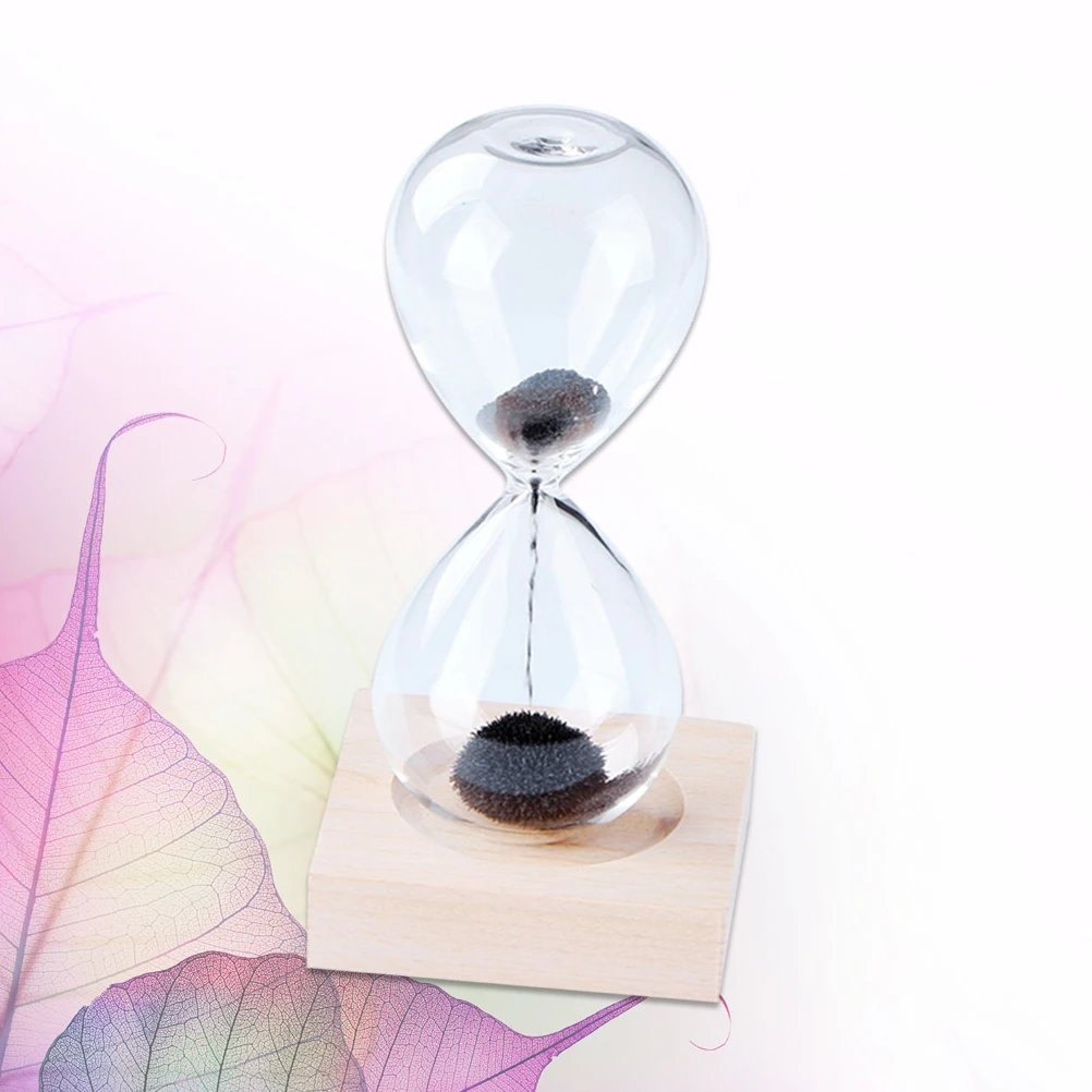 1pc Glass Black Creative Sand Timer Kids Men Women Relaxing Home Office Bedroom Decor nament Desktop Toy