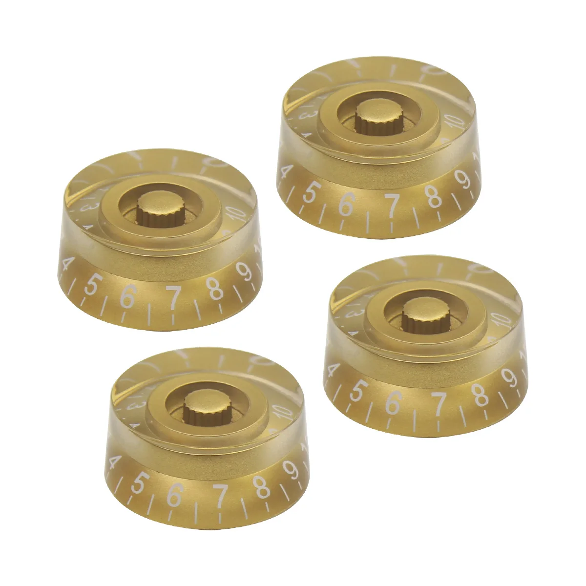 FLEOR 4pcs Volume Tone Knobs Electric Guitar Knobs Buttons Gold for LP Style Guitar Parts