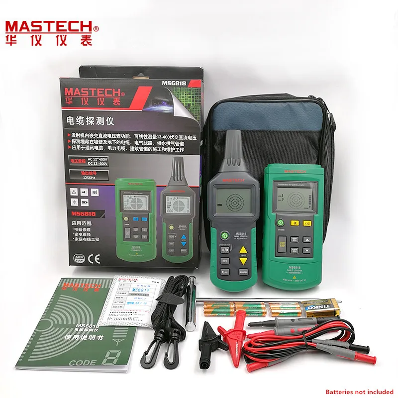 2026 Hot Sale Mastech MS6818 Portable Professional Wire Cable Tracker Metal Pipe Locator Detector Tester Tracker Voltage12~400V