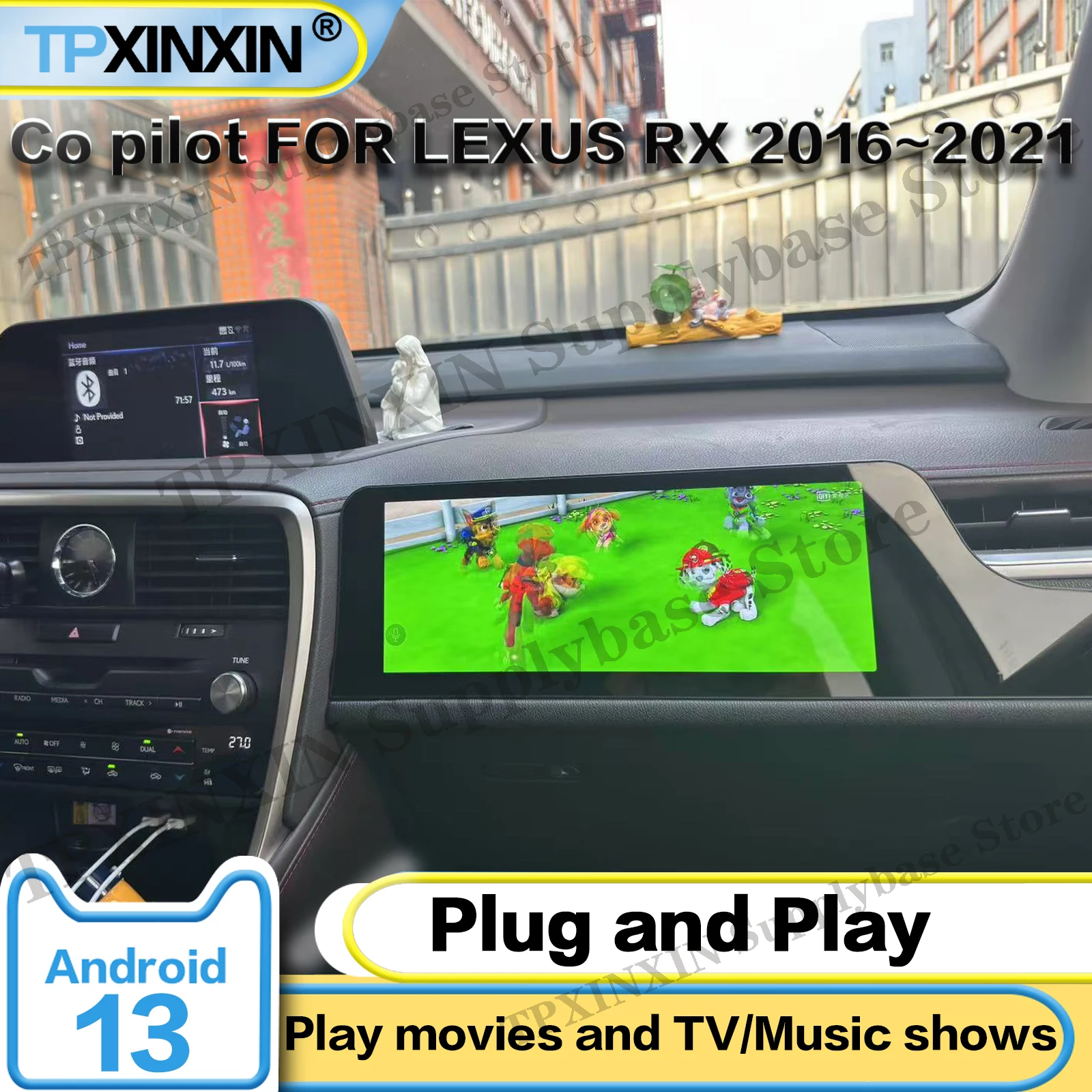 Carplay Android 13 FOR LEXUS RX 2016~2021 Co-pilot LCD Instrument Cluster Display Virtual Cockpit Instrument