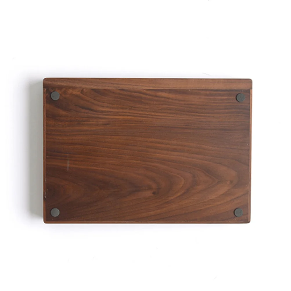 

Black Walnut Drawer Type Cutlery Storage Box Western Style Tableware Organizer Tray Desktop Solid Wood Smooth Surface