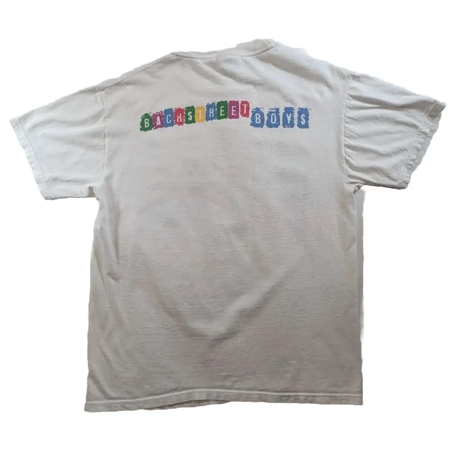 Rare VTG 1998 Backstreet Boys White T-Shirt Adult