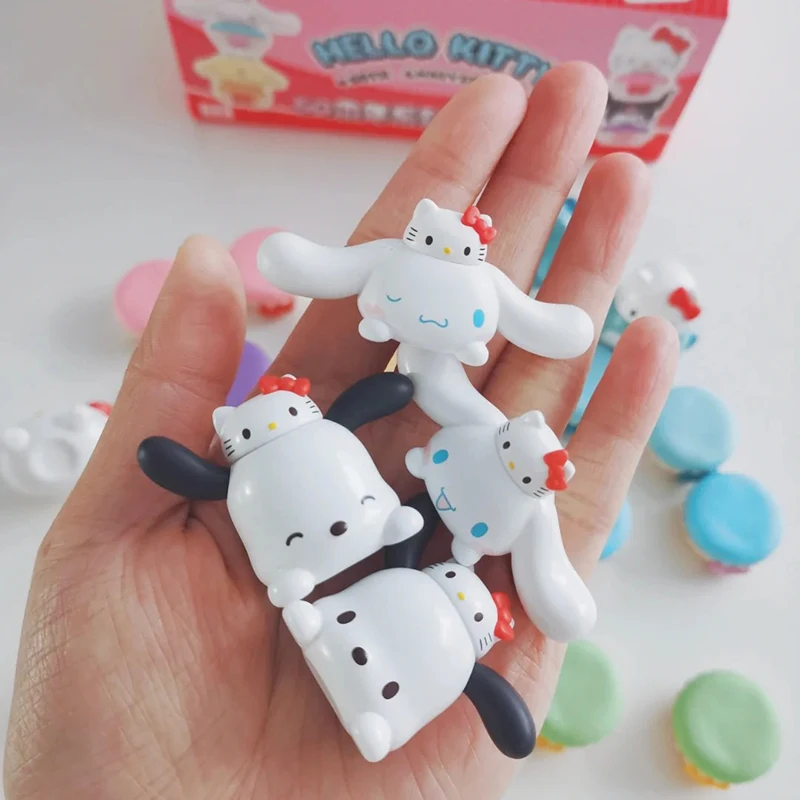 Autentyczne najnowsze Miniso Hello Kitty 50. rocznica pudełko z niespodzianką zabawka Kuromi Pompompurin Cinnamoroll Pochacco figurka