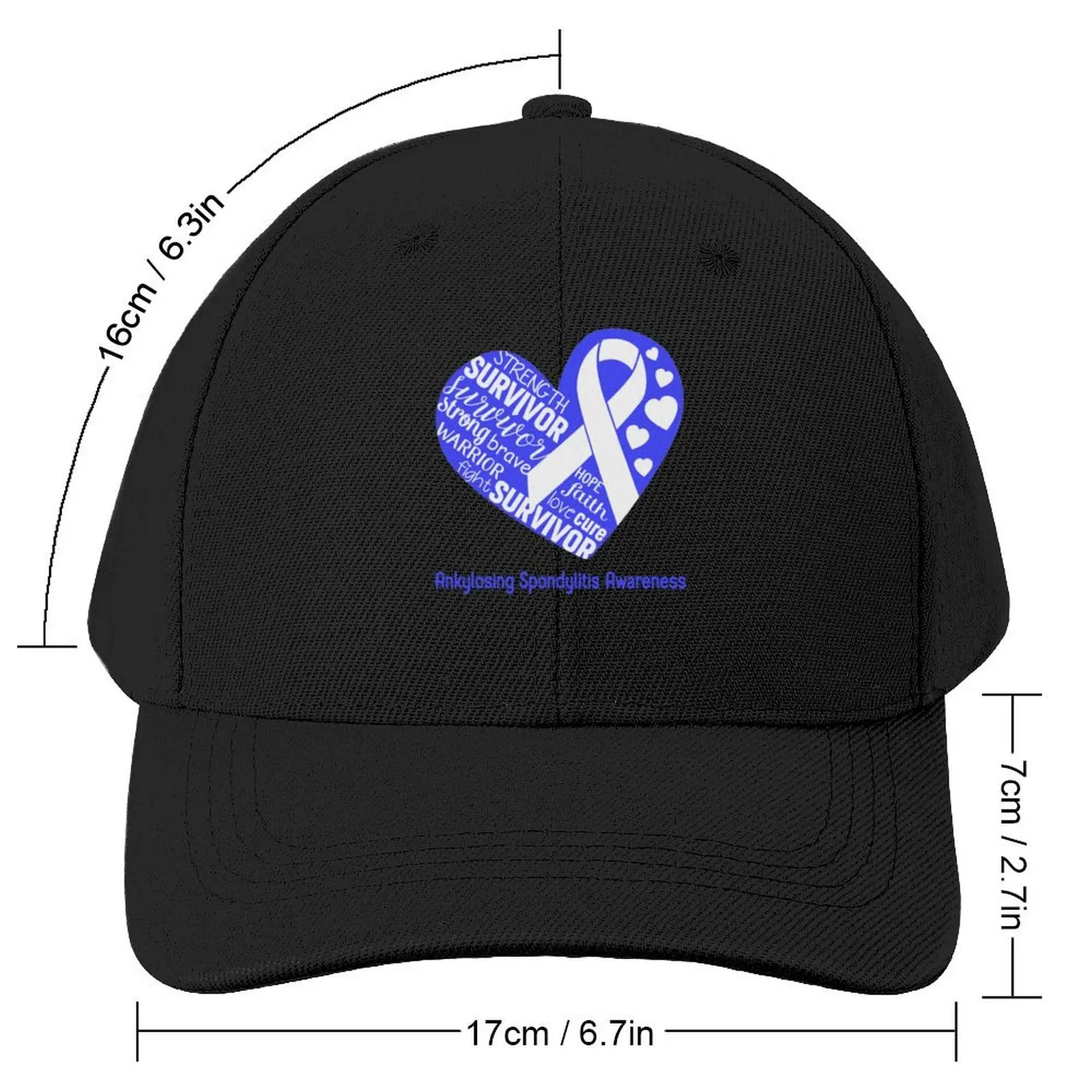 Ankylosing Spondylitis Heart Support Ankylosing Spondylitis Warrior Fighting Baseball Cap New Hat Ball Cap For Women 2024 Men's