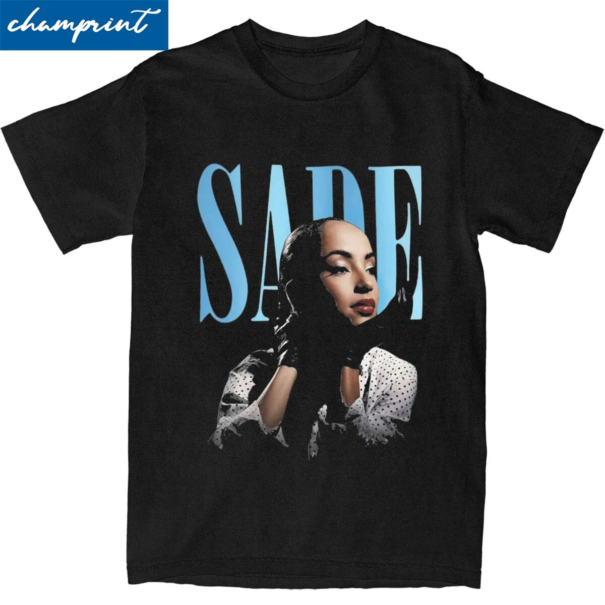 

S-Sade Adu Beautiful Singer Vintage T Shirts Men Women Cotton Funny T-Shirts Round Neck Tees Short Sleeve Tops Summer