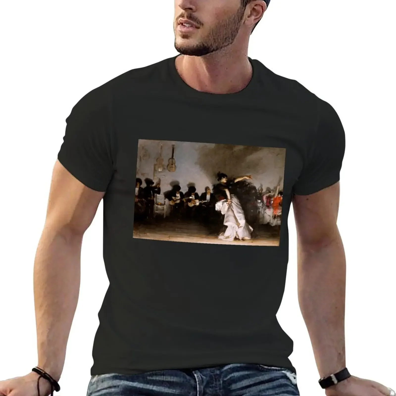 

Vintage John Singer Sargent-El-Jaleo 1882 Fine Art T-Shirt graphic shirts funnys luxury clothes men