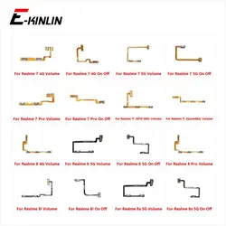 Interruptor de encendido y apagado, botón de volumen, Cable flexible para OPPO Realme, 7, 7i, 8i, 8s, 8 Pro, 4G, 5G, piezas de reparación