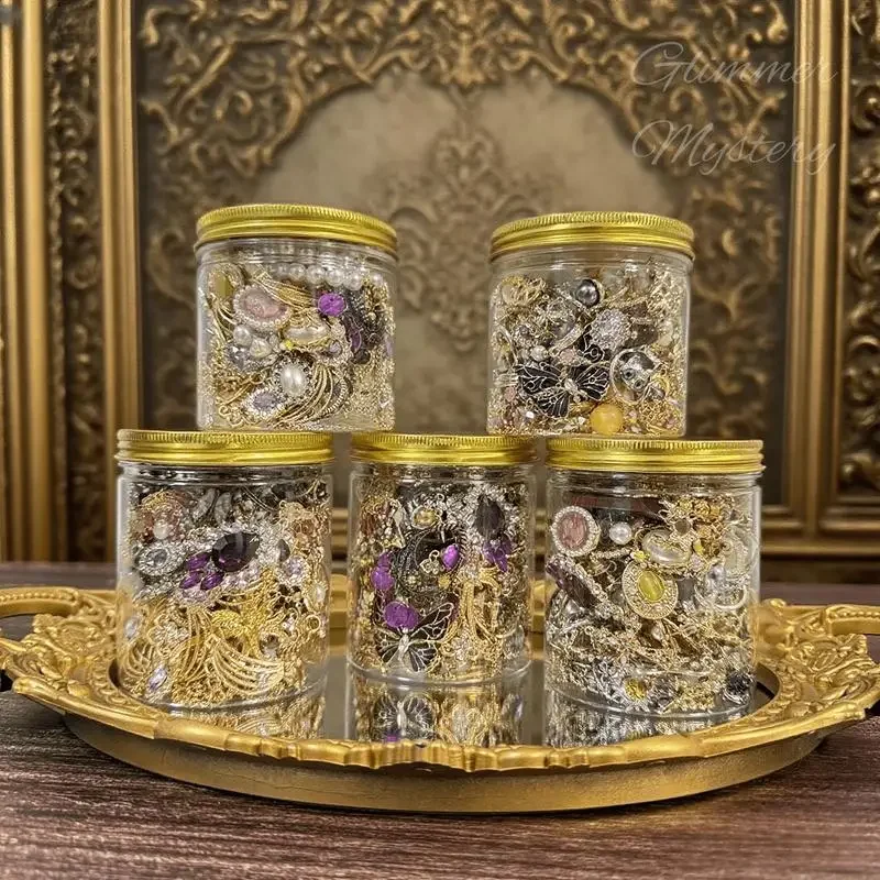 

Mysterious Jewelry Box with Small Box Necklace Hanging Earrings Rings and Bracelets Women's Multi-color Gemstone Retro Series