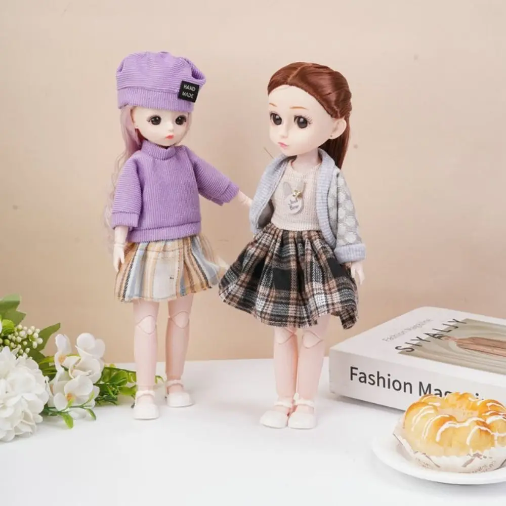 

Attractive Eyes 30cm Doll with Clothes Long Hair Ball Jointed Princess Dress Up Dolls Anime with Wig Make Up