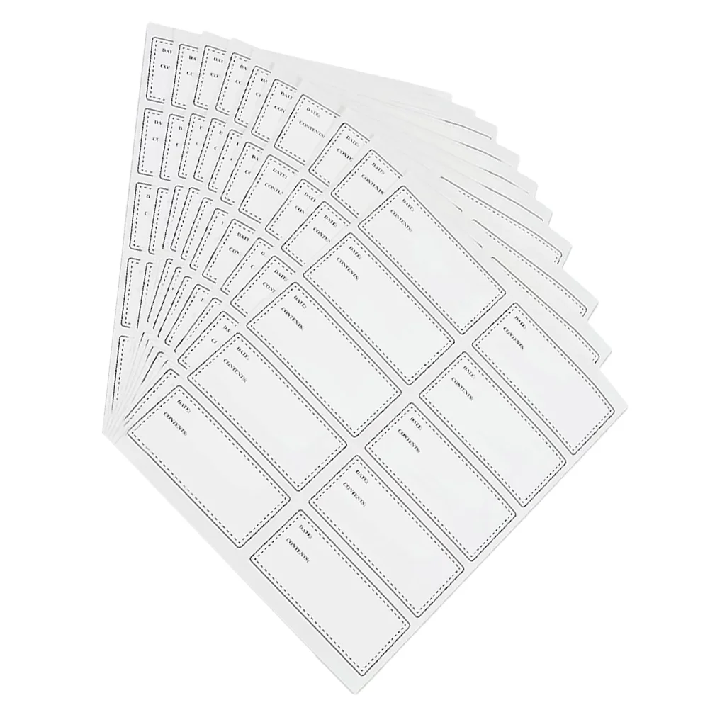 10 Sheets Date Label Sticker Labels Bottle Food Stickers Blank Handwriting White Convenient Baby