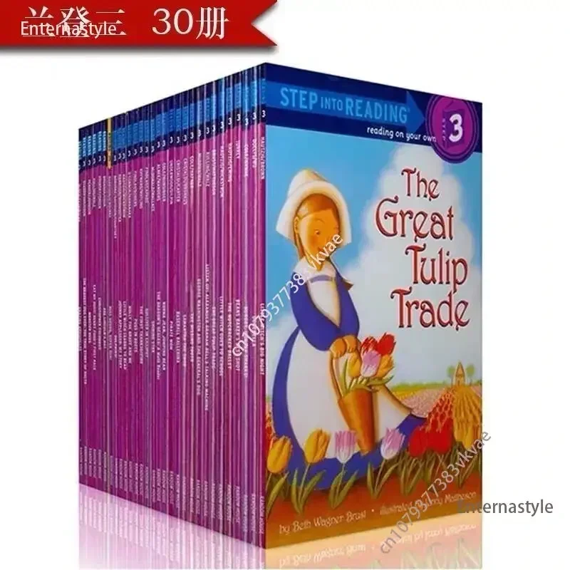 

30 Books/set Step Into Reading Level 3 Reading on Your Own 4-12 Year Children's in English Learning Picture Story BooksBooks