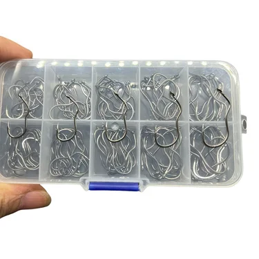 120 Stück Automatische Flip-Angelhaken, große Größe 13-17, nummerierte Baitcasting-Haken, Anti-Run Fisch-Meeresangelhaken-Set mit Widerhaken – Detail 5