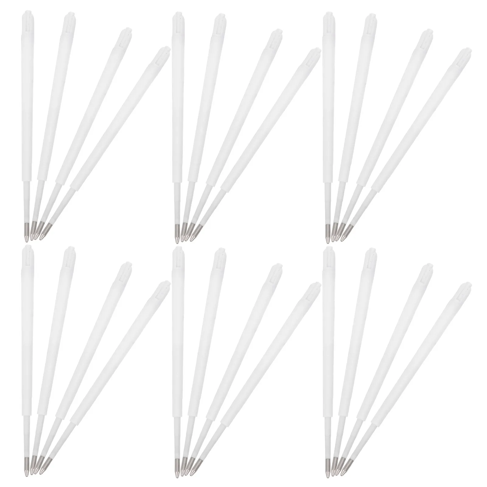 

100 шт. пластиковых сменных стержней для шариковых ручек, синие, высокой емкости, быстросъемные, для универсальных шариковых ручек, канцелярские товары