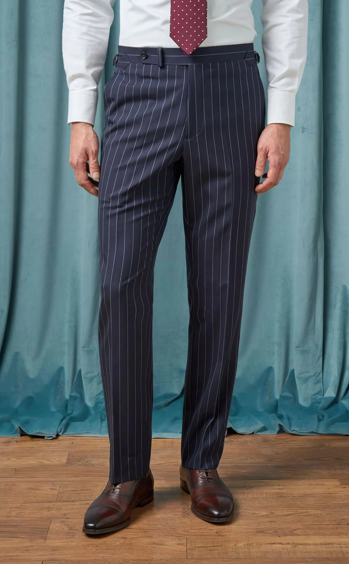 

Men's Suit Pants Striped Straight Leg Man Trousers Slim Fit Business Formal Casual Suit Long Pants Groom's Pants