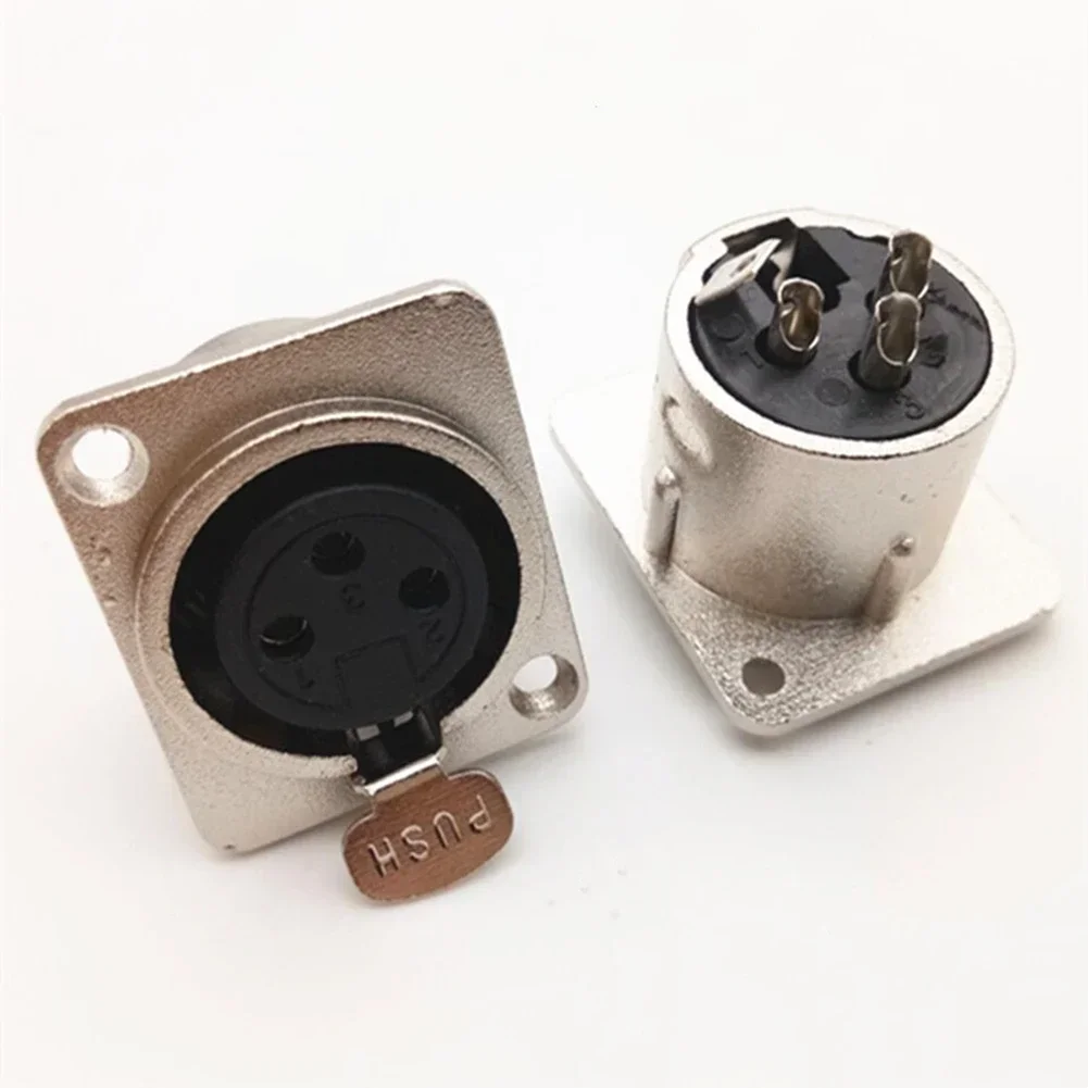

3Pin XLR Socket Male Female Panel Mount Chassis Socket Mic Jack Audio Connector With Solder Terminals For Patch Bay Snake Cabl