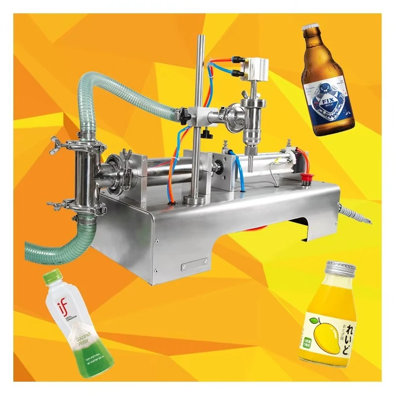 

Semi-automatic horizontal pneumatic piston liquid filling machine