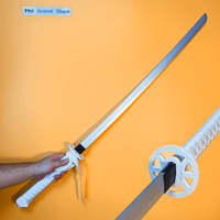 40in Rukia White Katana Original Samurai Sabre Size Japanese Katana Ninja Bleach Anime Sword Cosplay Prop Knife Blade Toy Gift
