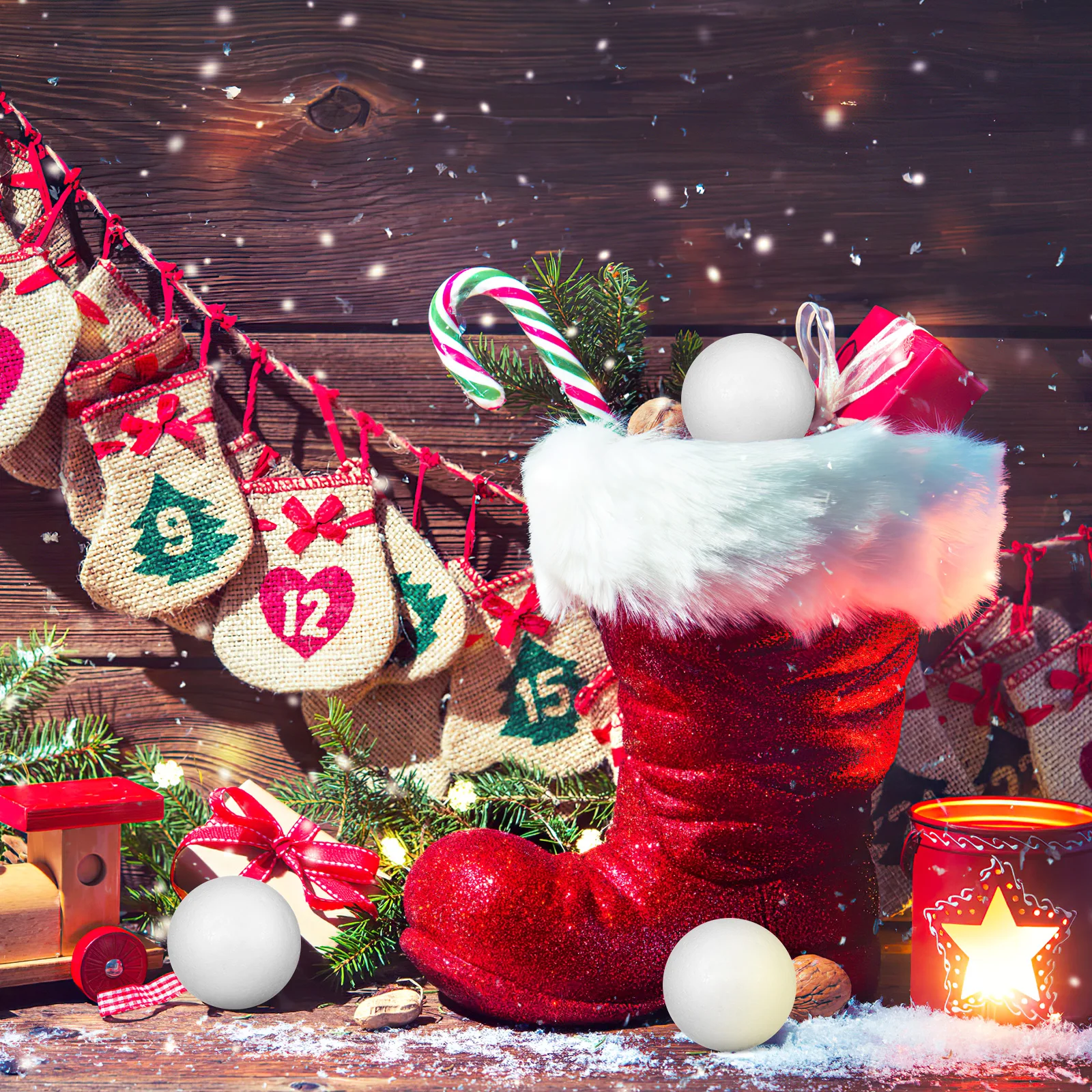 

10pcs 6Cm White Polystyrene Craft Balls Christmas Diy Ornaments For Art Craft Projects Party Decoration Molecular Making Foam