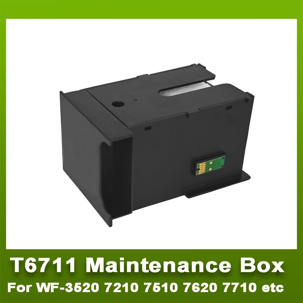 

Maintenance Box T6711 Waste Ink Tank Remanufactured for Epson Workforce WF-3520 3540 3620 7210 7510 7610 7620 7710 Printers