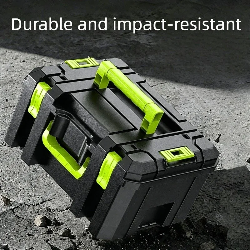 Stacking Tool Case Multifunctional Tool Storage Box Large Capacity Plastic Power Tools Suitcase Household Hardware Organize Case