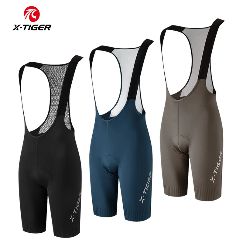 

X-TIGER Cycling Shorts Men's 120 High Density Padded Professional Cycling Bib Pants MTB Road 8 Hours Long Distance BicycleTights