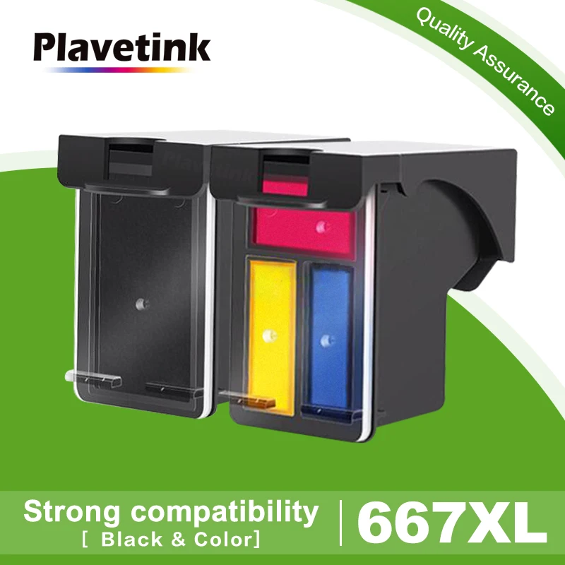 Plavetink 667XL Replacement For HP667 XL 667 Ink Cartridge For HP Deskjet Ink Advantage 1275 2374 2375 2376 2775 2776 6475