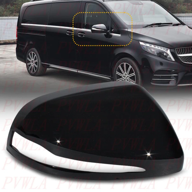 

For Benz V260 Viano 2015 2016 2017 2018 2019 2020 Car accessories Right Side Black Painted Mirror Housing Cover Cap