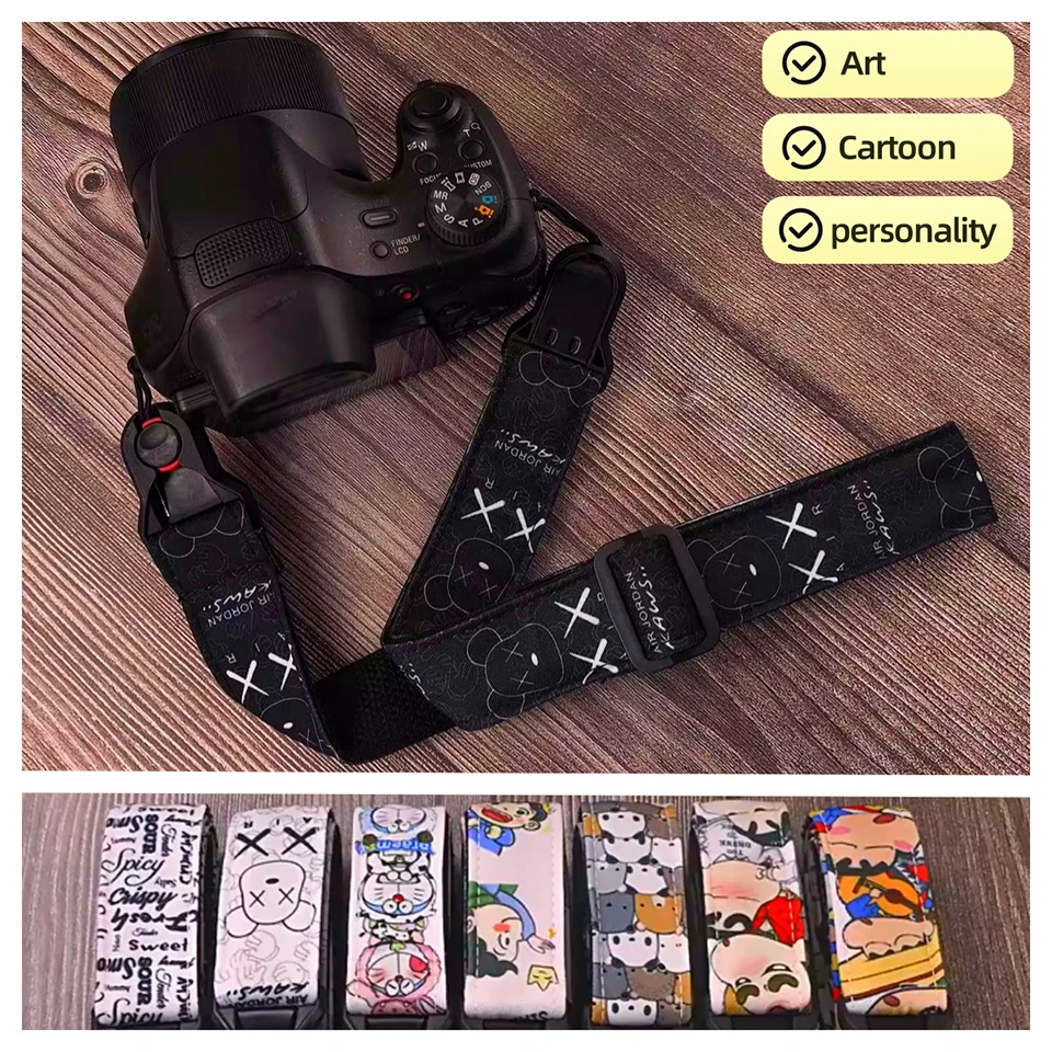 Camera Rapid Quick Release neck Shoulder strap accessories cartoon Personalized design for Canon Nikon Sony Fuji Leica DSLR DSL