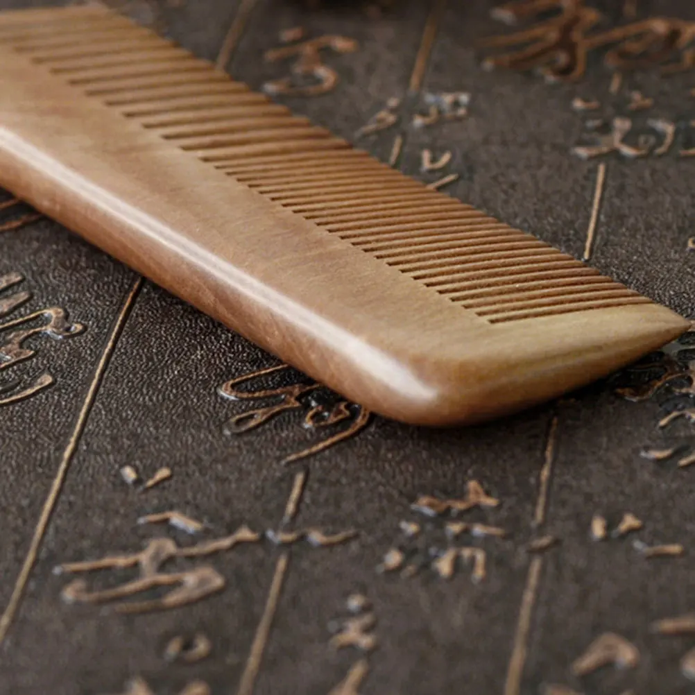 

Anti-Static Wooden Hair Comb For Women Natural Wood Massage Comb Smooth Teeth Detangling 14.7X4.5Cm Portable Lightweight