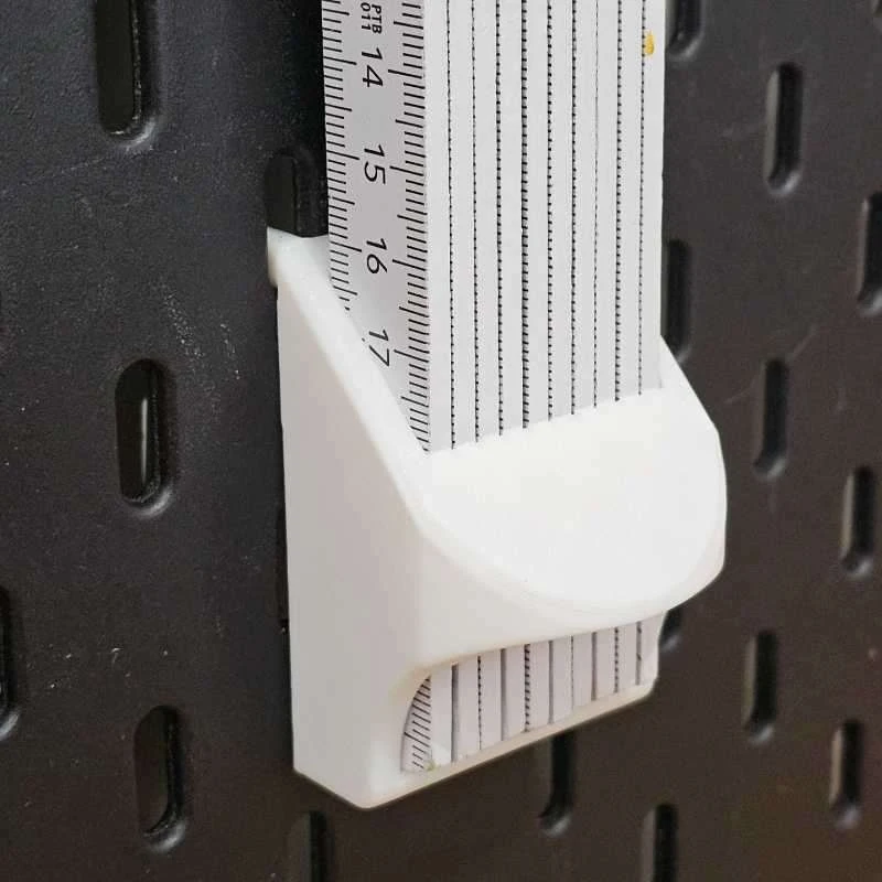 Skadis Pegboard Folding Ruler Holder Wall Mounted Measuring Tool Organizer for Workshop