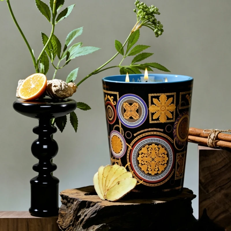 Aromatherapy Candle Gift Set, Large Glass Jar Scented Candle for Home Decor, Long-lasting Artistic Fragrance for Living Room.