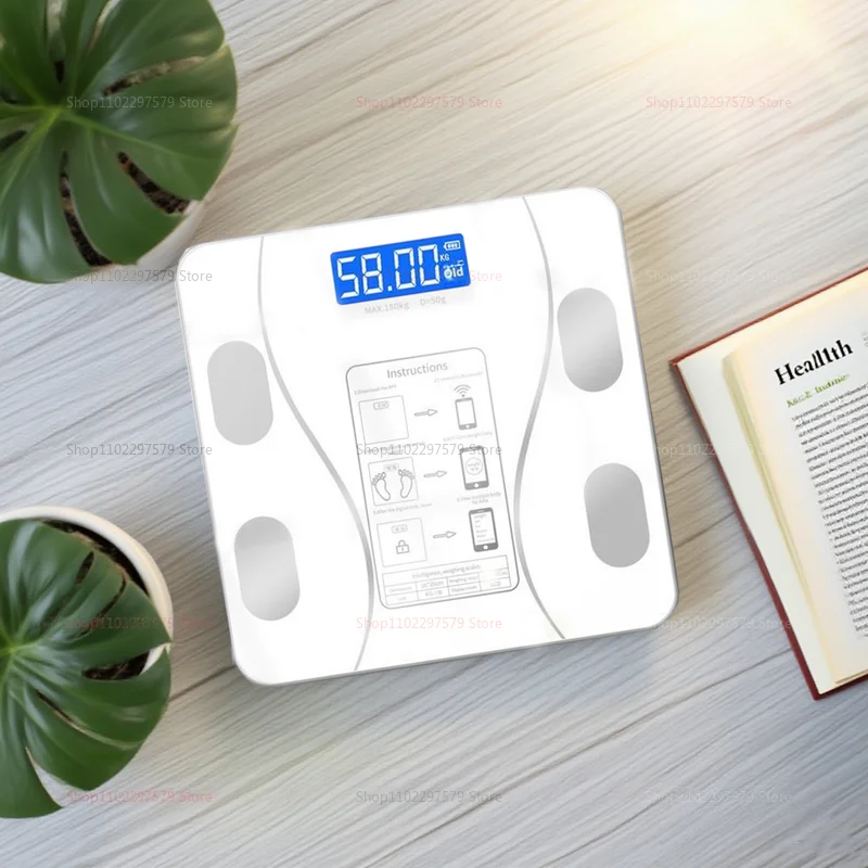 مقياس الدهون الإلكتروني الذكي لقياس وزن الجسم اللاسلكي مع شحن قياس الدهون للياقة البدنية المنزلية ومراقبة الصحة