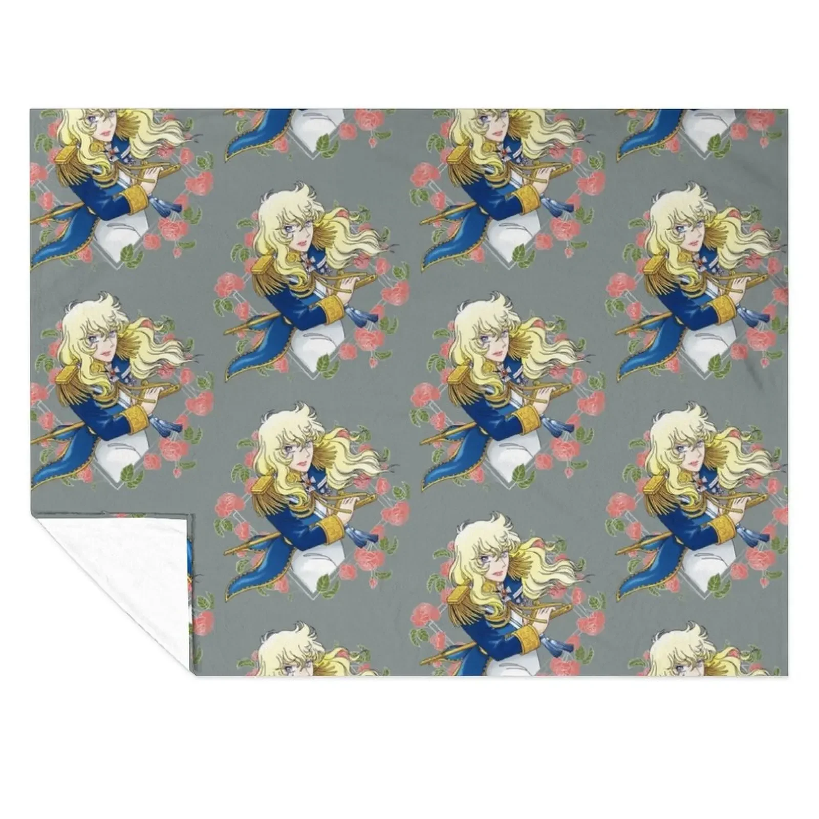 

Oscar Franois de Jarjayes (Blue edit. 2021) Throw Blanket Quilt blankets and throws Personalized Gift Luxury Designer Blankets