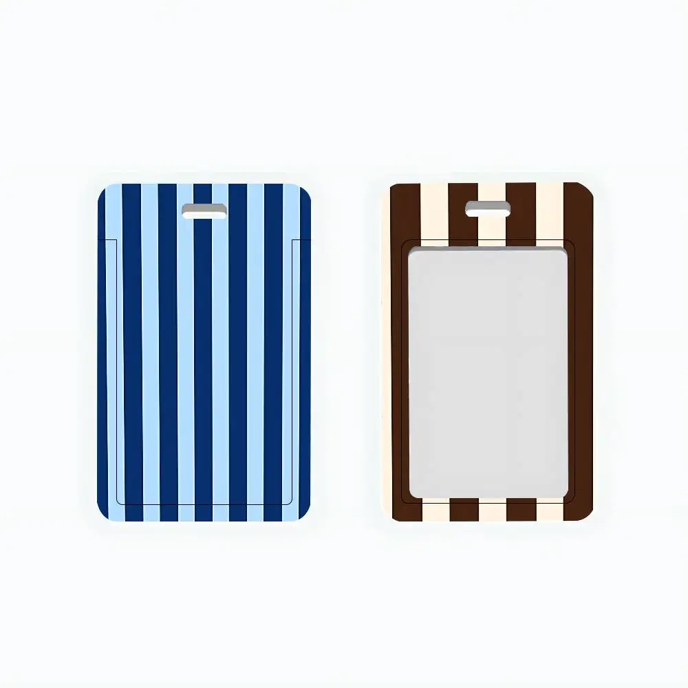Colorful Stripes NFC Contactless Sliding Card Sleeve For Student Cards, Bus Cards, ID Cards, And Work Permits