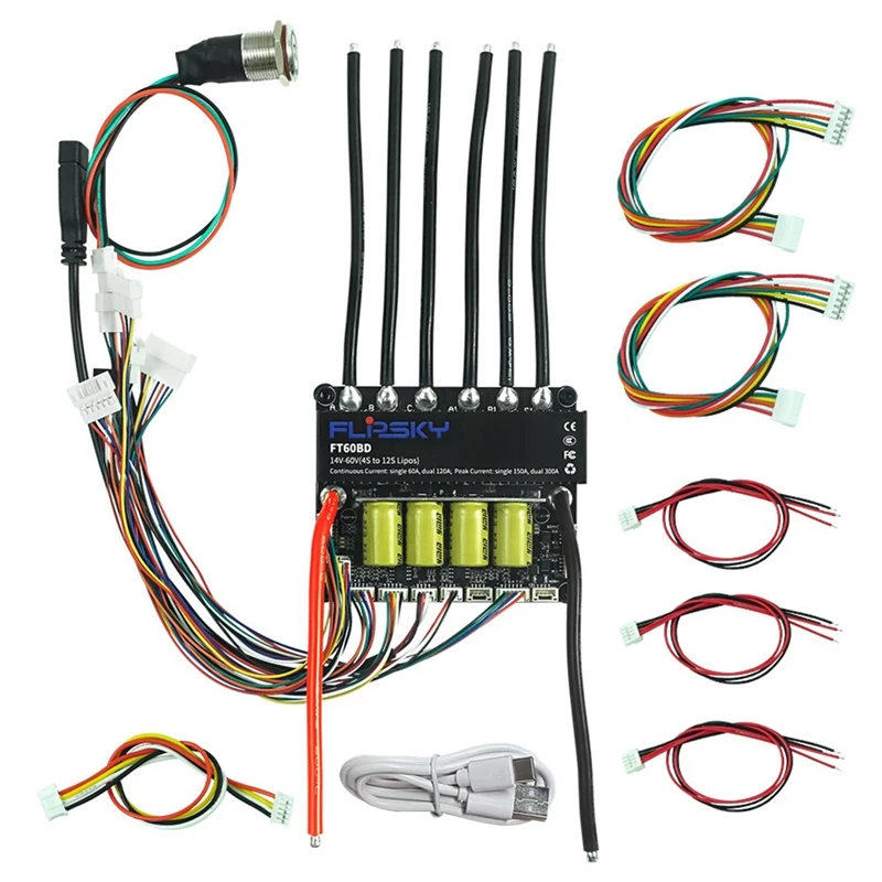 Flipsky FT60BD Dual ESC 60V 120A dla majsterkowiczów Eboard skuter Ebike robotyka regulator prędkości dla silnika bezszczotkowego