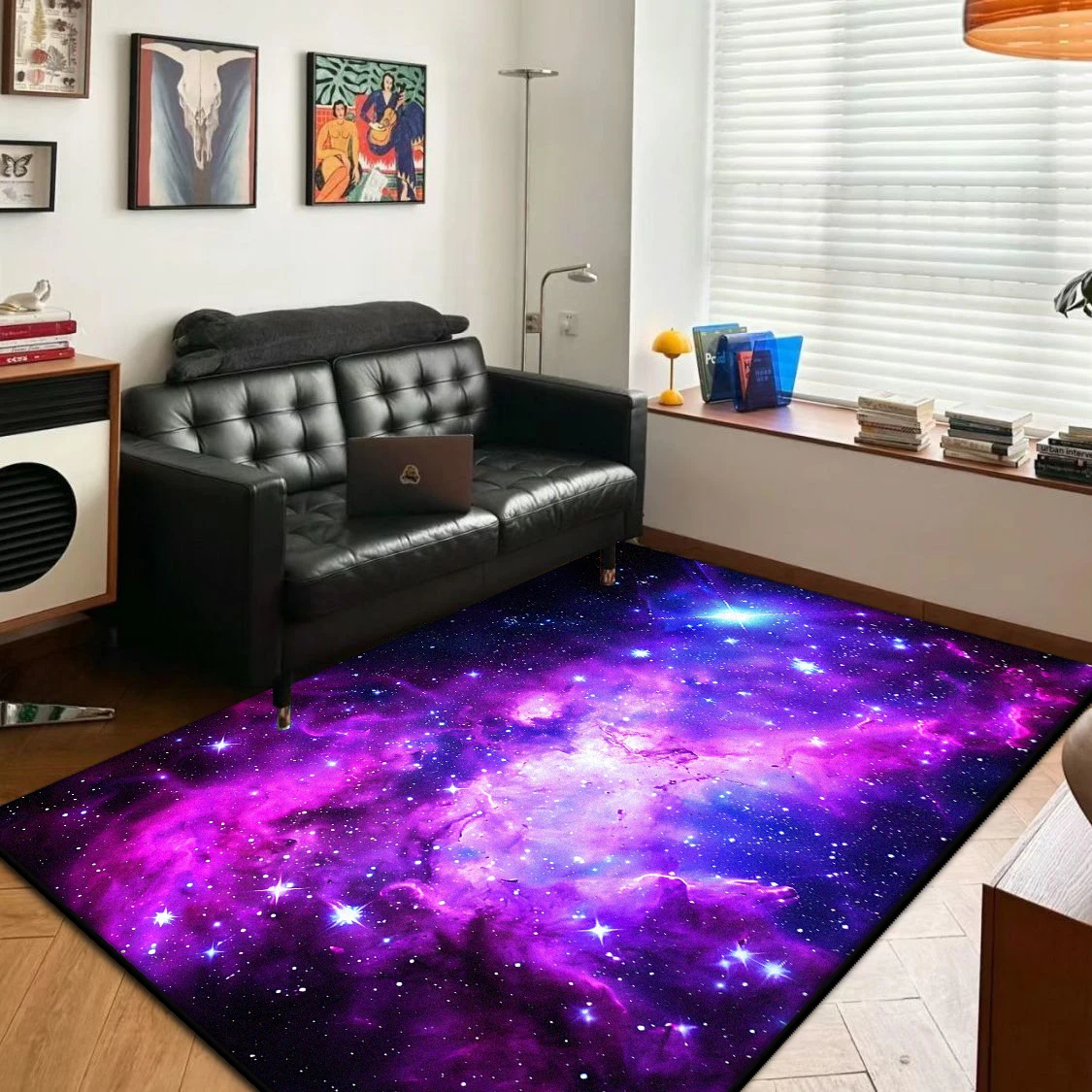3D Universe Galaxy Living Room Sofa Carpet Soft Non-slip Washable Bedroom Area Rug Large Size Kitchen Floor Mats Customizable