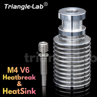 C Trianglelab M4 V6 HOTEND Heatbreak M4 V6 HOTEND M4 V6 Heat braak M4 V6 Heatsink  Special manufacturing