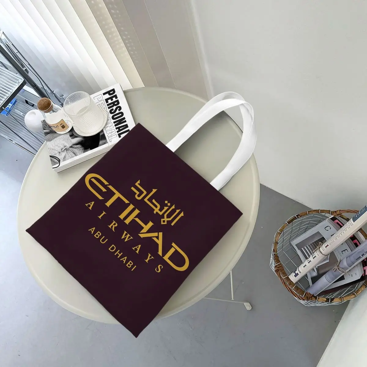 Etihad Airways Borse per la spesa in tela La borsa tote pieghevole per borsa da viaggio a tracolla per ragazze