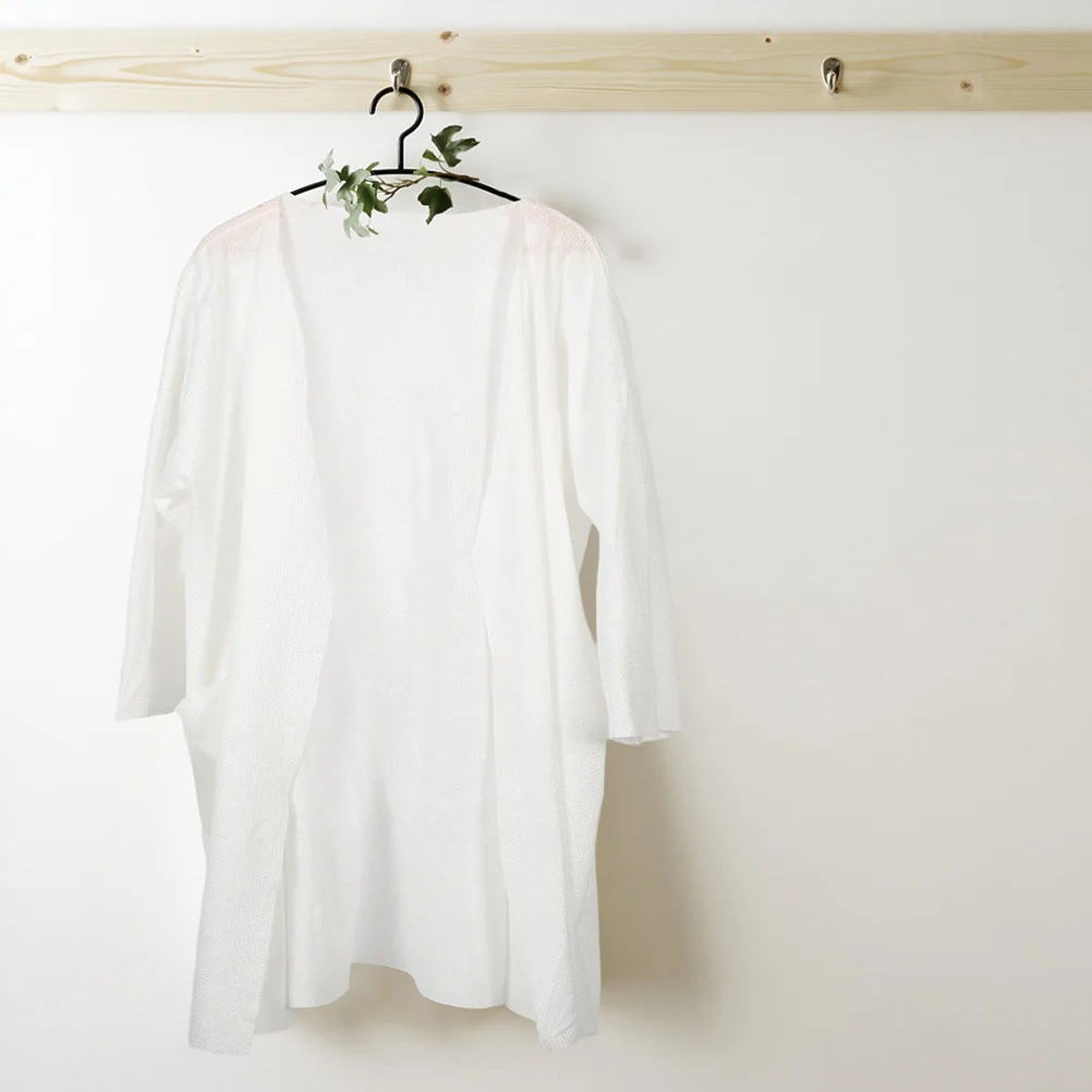 Albornoz de algodón puro grueso, bata de Spa suave y transpirable, ropa de dormir de Hotel, batas de Sauna de masaje para mujeres y hombres, cómodo cuello y pecho