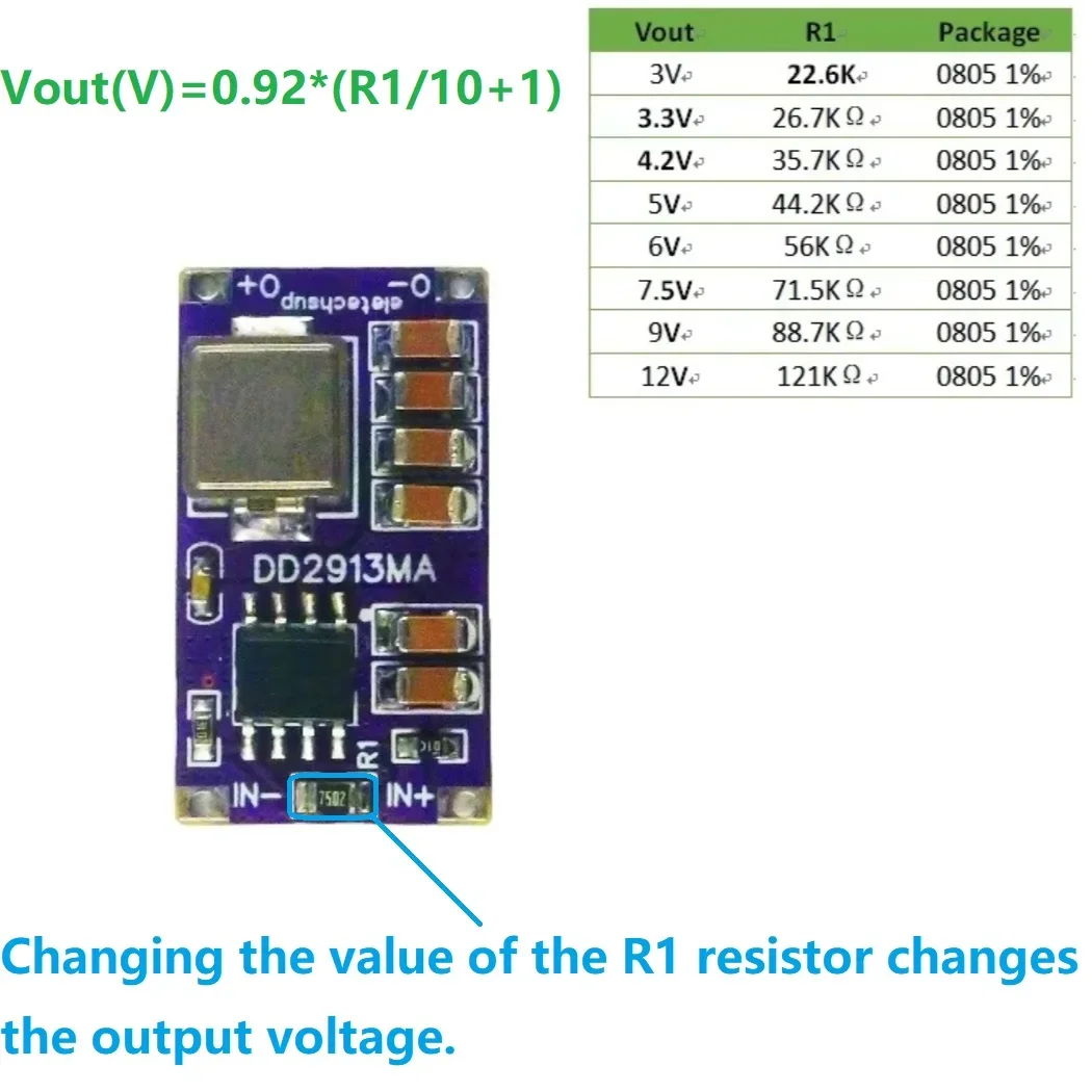 4.5-30V Input to 3V 3.3V 4.2V 5V 6V 7.5V 9V 12V Output Step-Down Power Supply 36W Synchronous DC-DC Buck Converter Module for DI