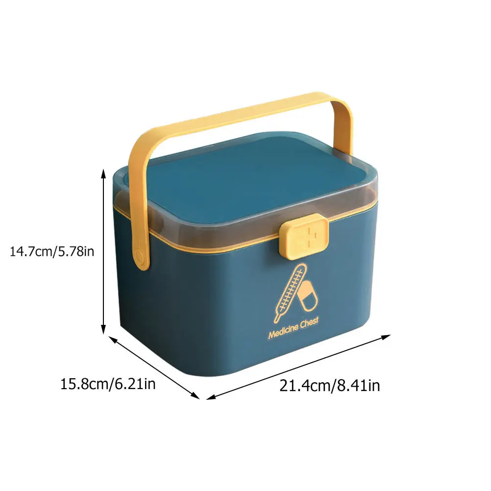 Plastic Multi-Layer Household Medicine Box Portable First Aid Storage Organizer for Emergency Medicine Supplies